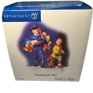 Department 56 Snow Village Figurine “Something for me” - Postal Worker and Child